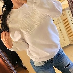 Gildan White "BRIDE" Sweatshirt, S